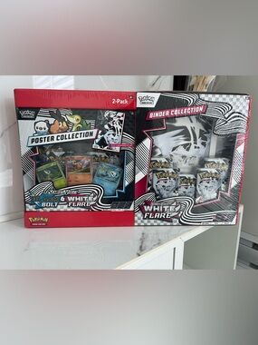 Pokemon Black Bolt & White Flare Binder + Poster Collection Sam’s Club Bundle